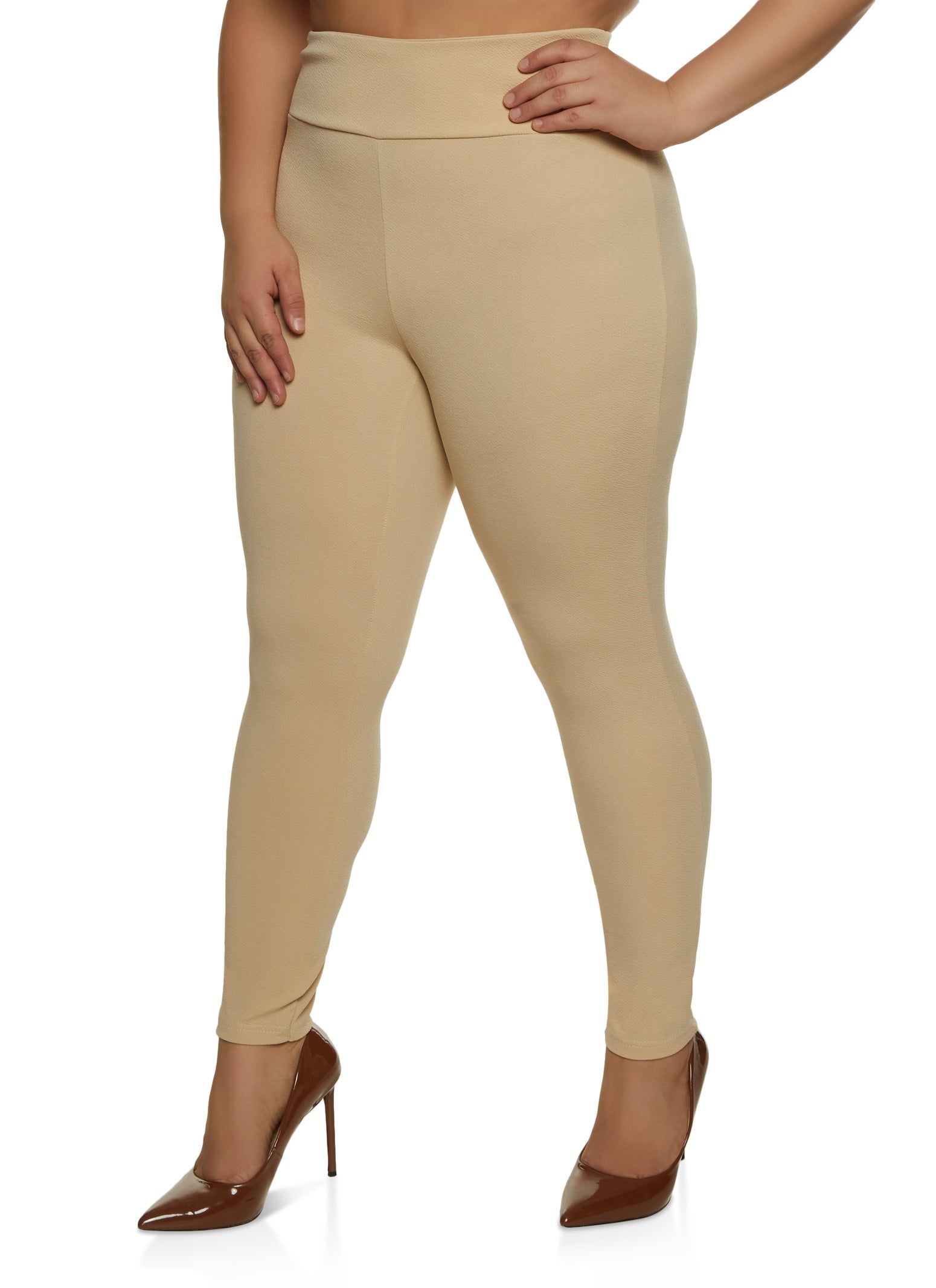 Plus Size Crepe Knit Pull On Pants sold by Rainbow