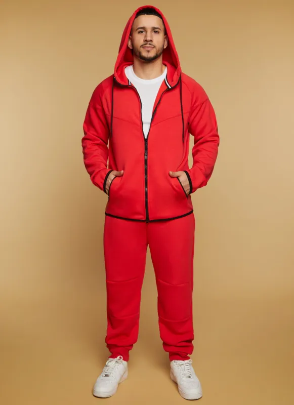 Mens Contrast Trim Zip Pocket Joggers sold by Rainbow