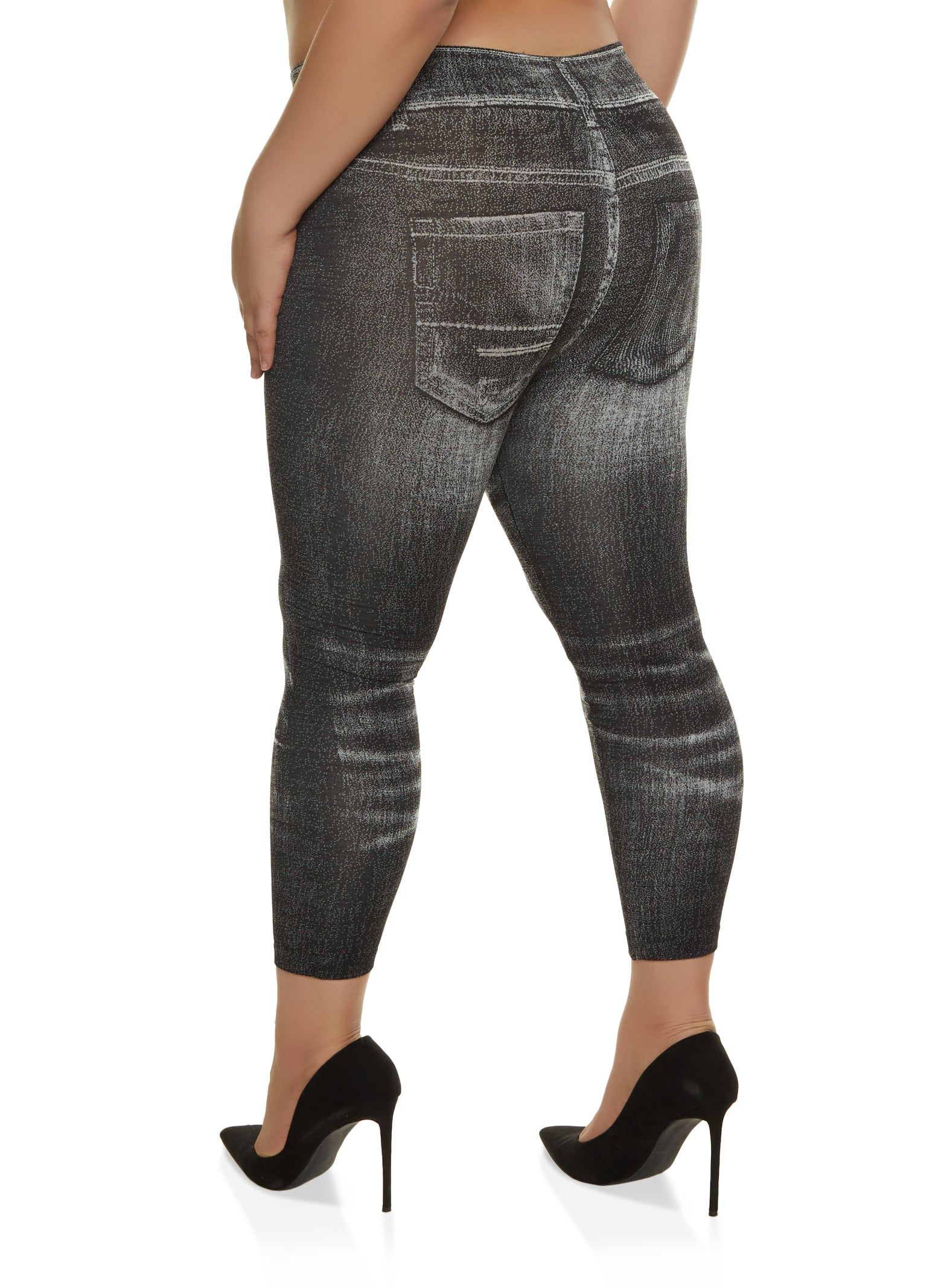 Plus Size Whiskered Print Jeggings sold by Rainbow product image thumbnail 2