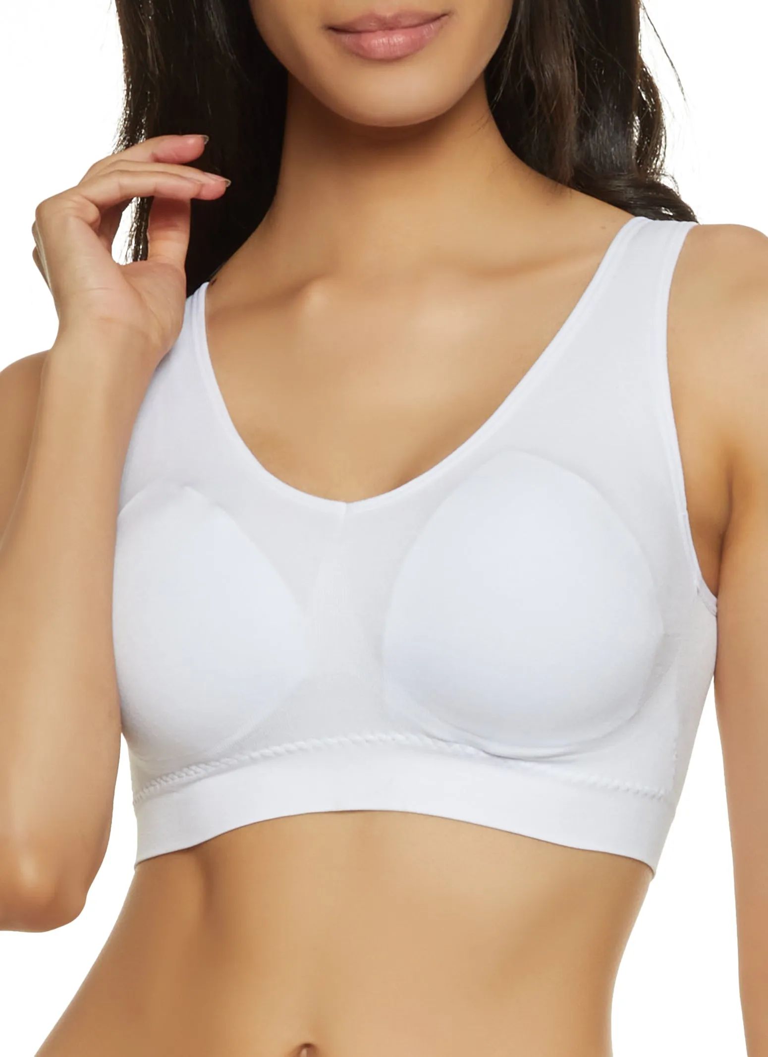 Basic Seamless V Neck Sports Bra sold by Rainbow