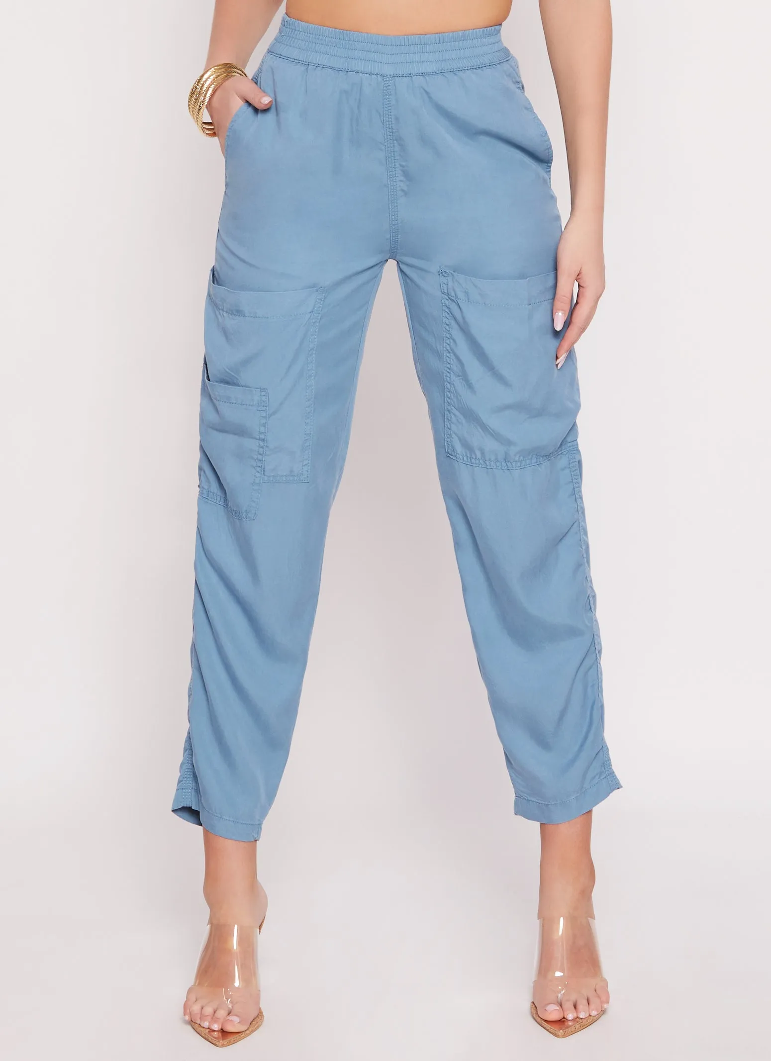 High Waist Pull On Cargo Pants sold by Rainbow product image thumbnail 2