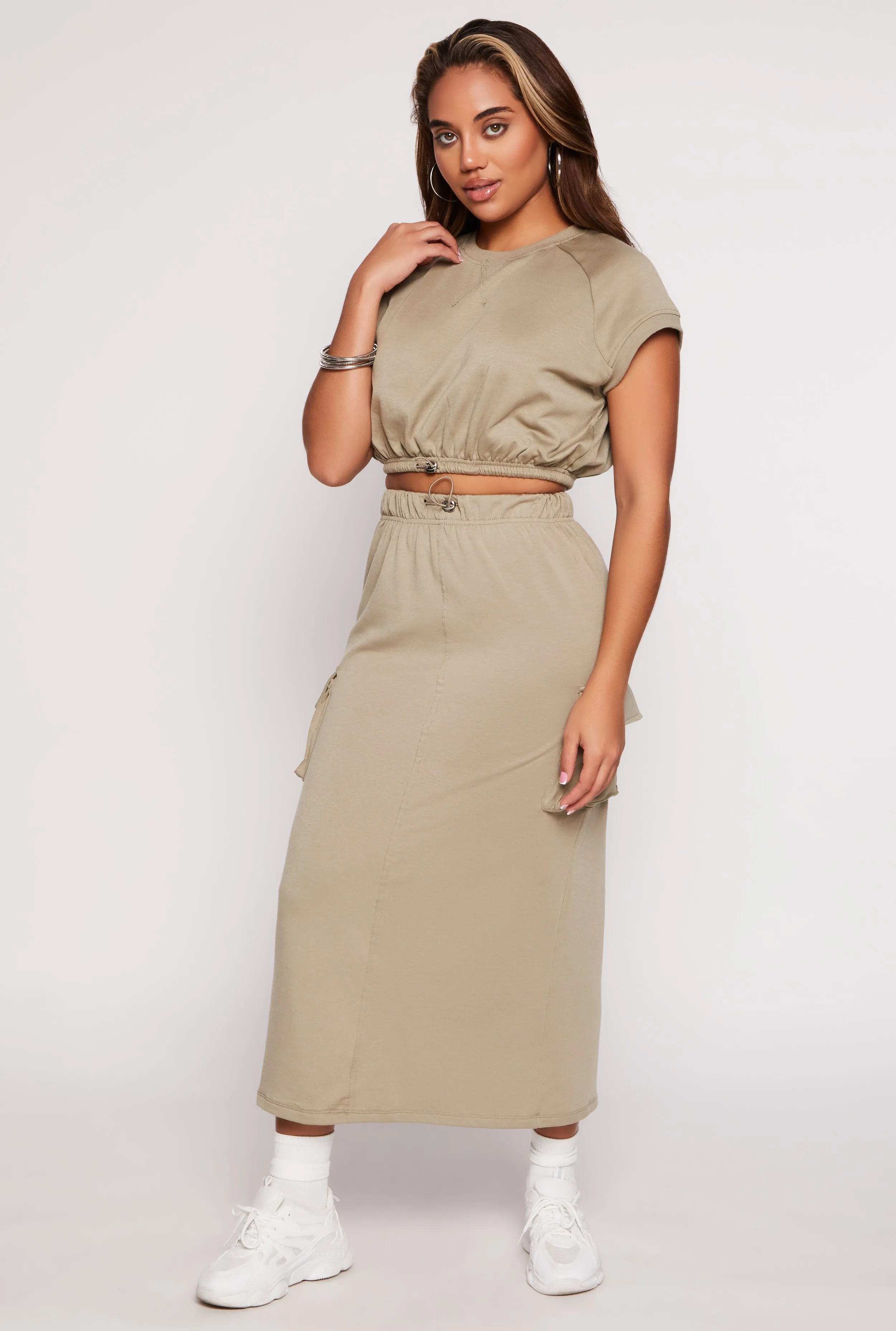 Almost Famous Fleece Cap Sleeve Crop Top sold by Rainbow product image thumbnail 2