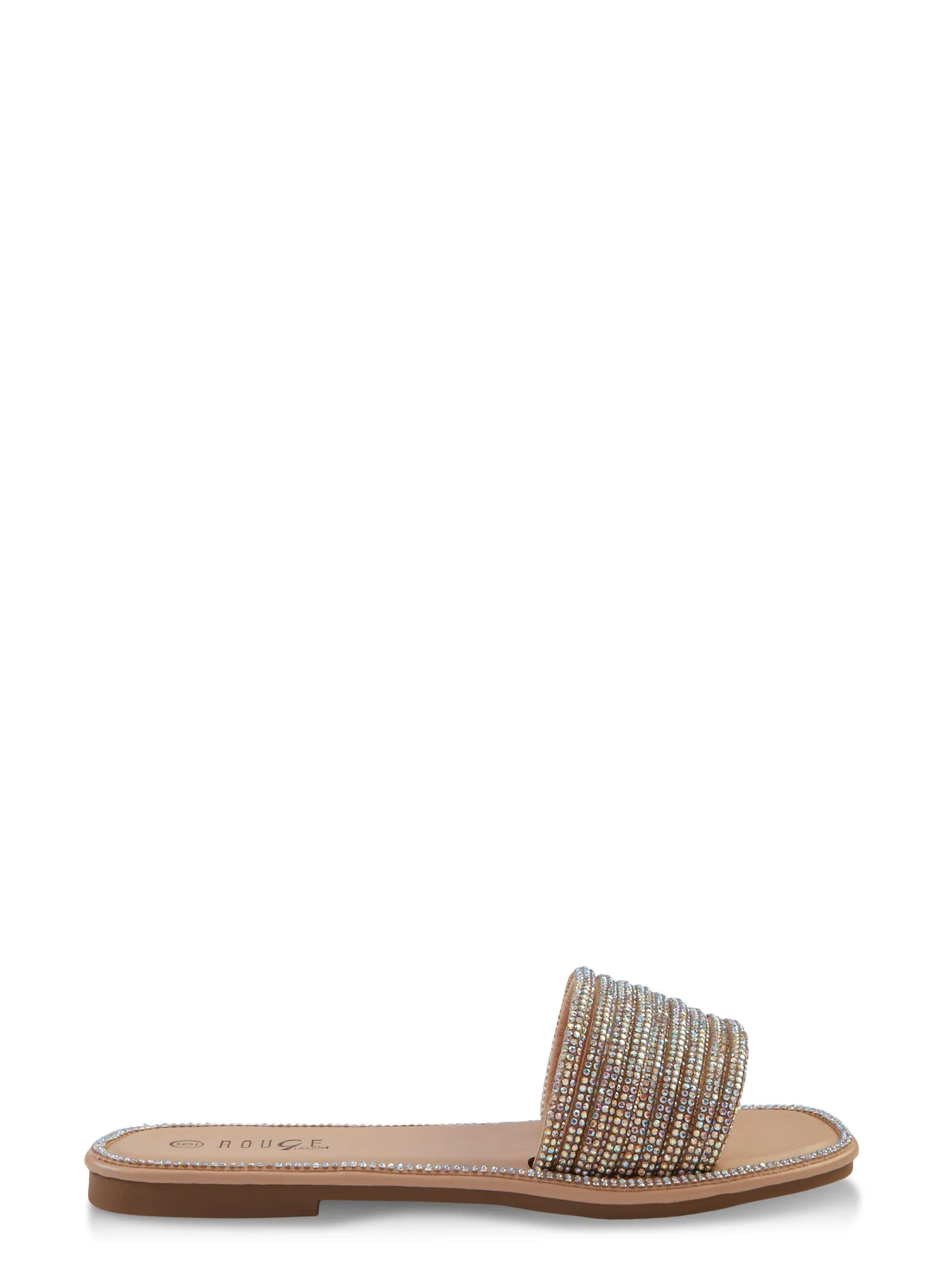 Rhinestone Strappy Band Slide Sandals sold by Rainbow product image thumbnail 2