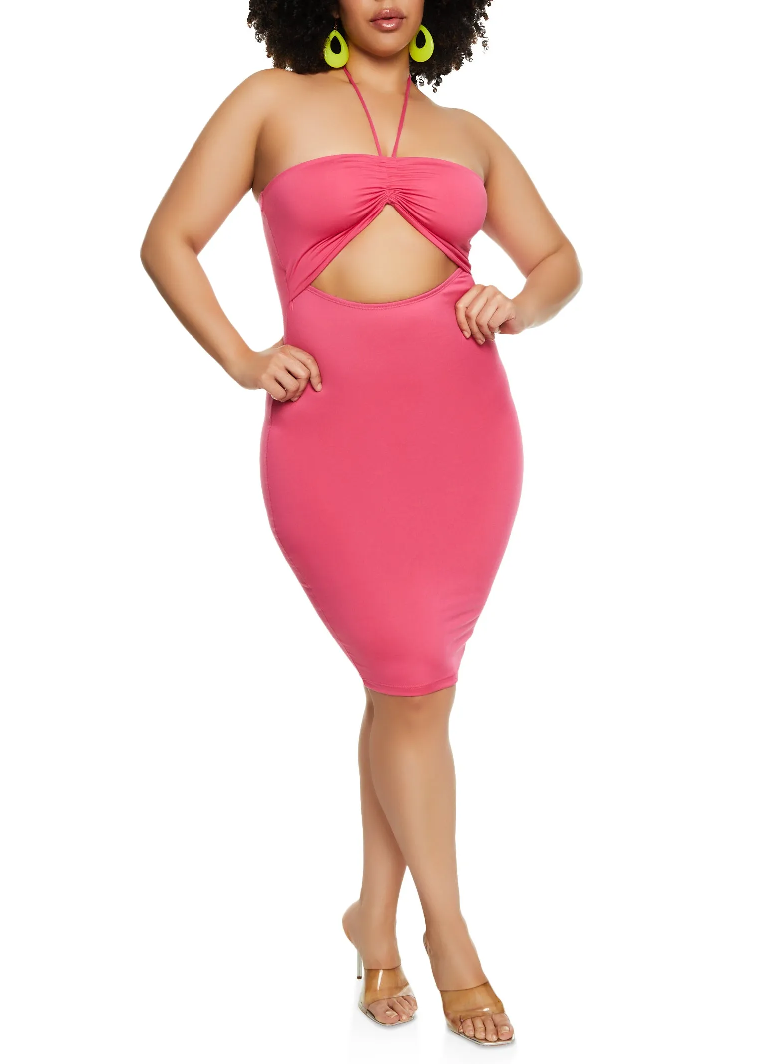Plus Size Almost Famous Cut Out Halter Dress sold by Rainbow product image thumbnail 2