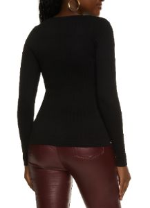 Seamless Cable Knit Scoop Neck Top sold by Rainbow
