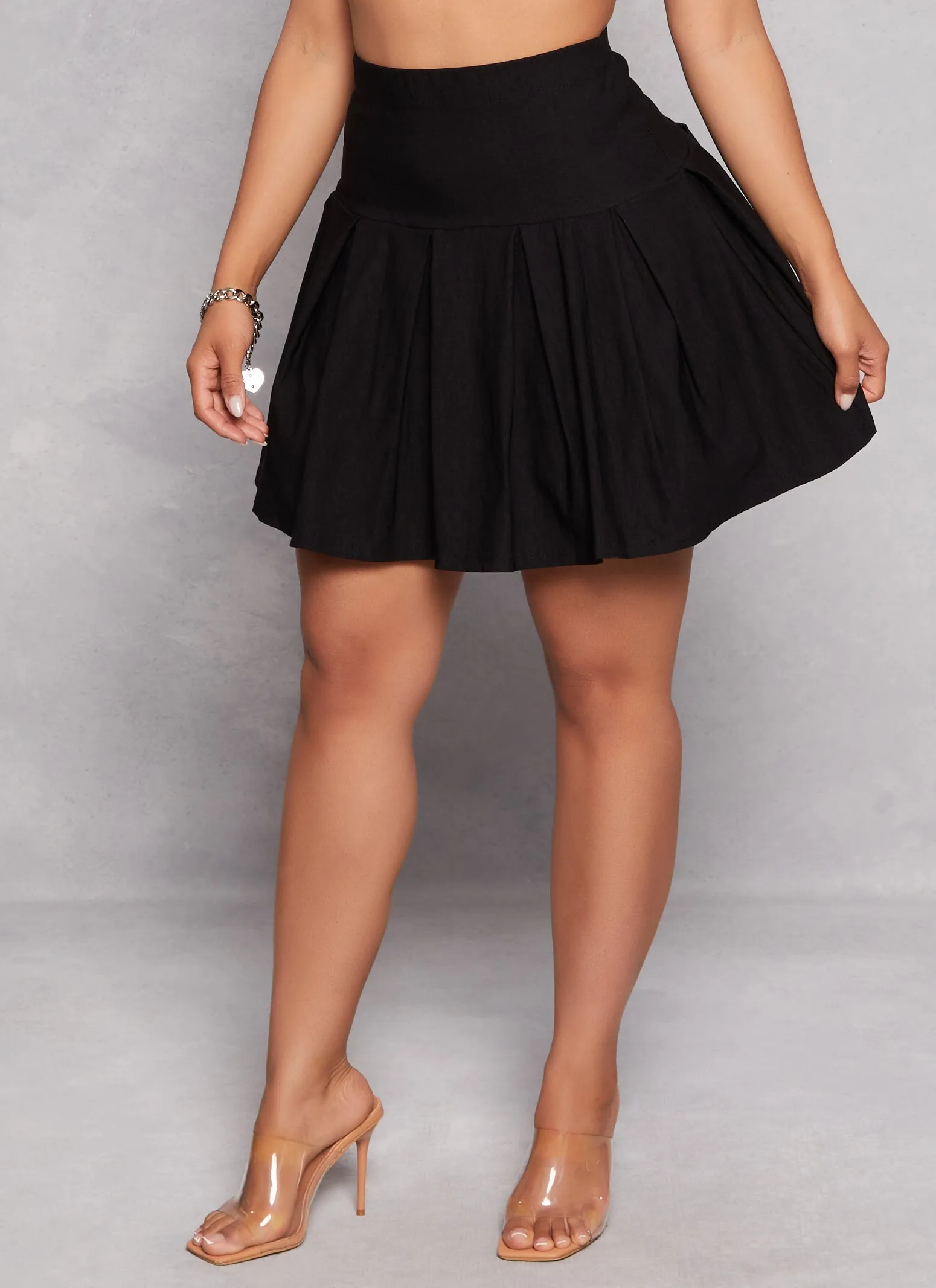 Crepe Knit High Waist Pleated Skirt sold by Rainbow product image thumbnail 2