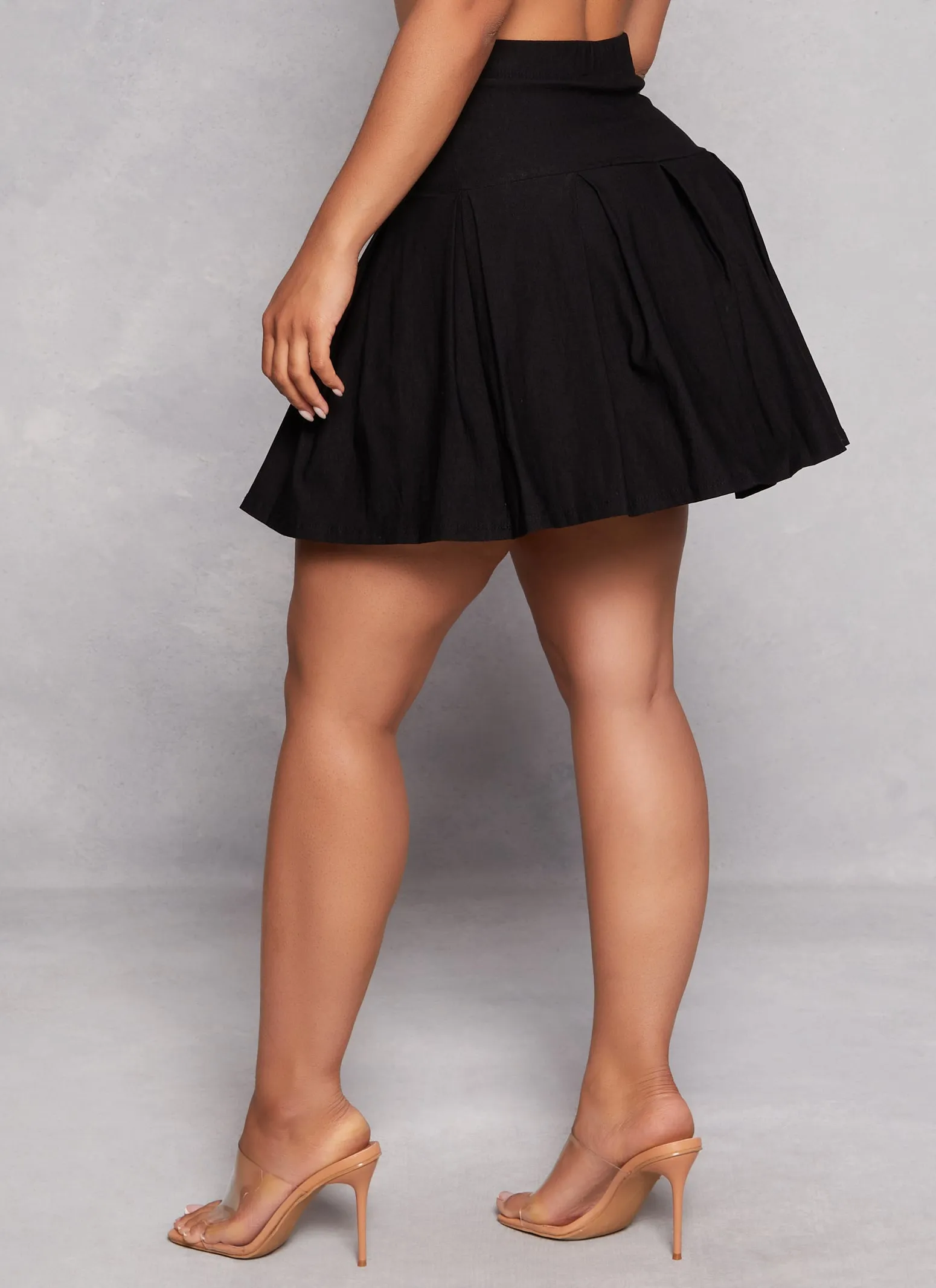 Crepe Knit High Waist Pleated Skirt sold by Rainbow product image thumbnail 3