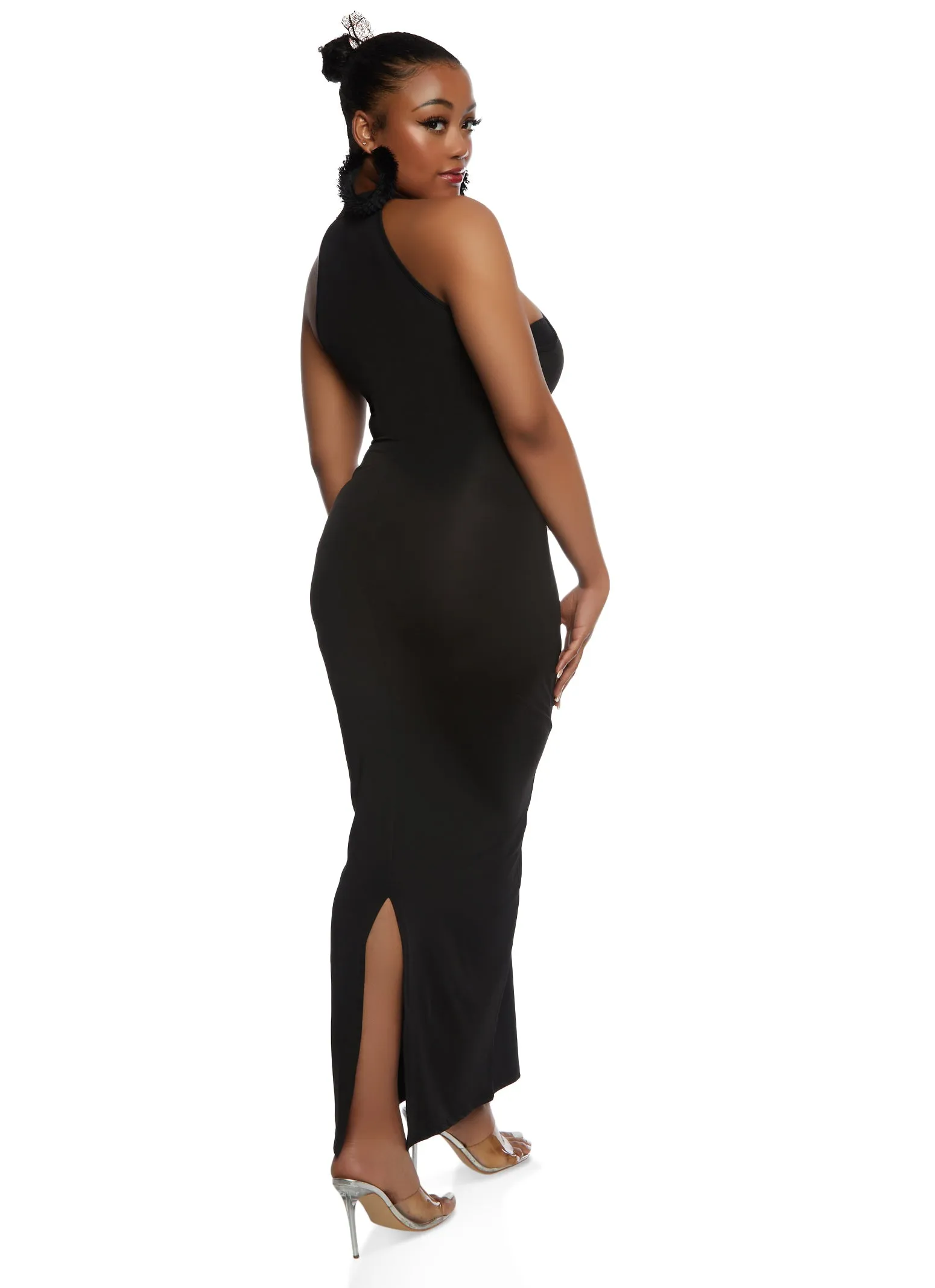 Plus Size Daisy Mock Neck Sleeveless Maxi Dress sold by Rainbow product image thumbnail 3