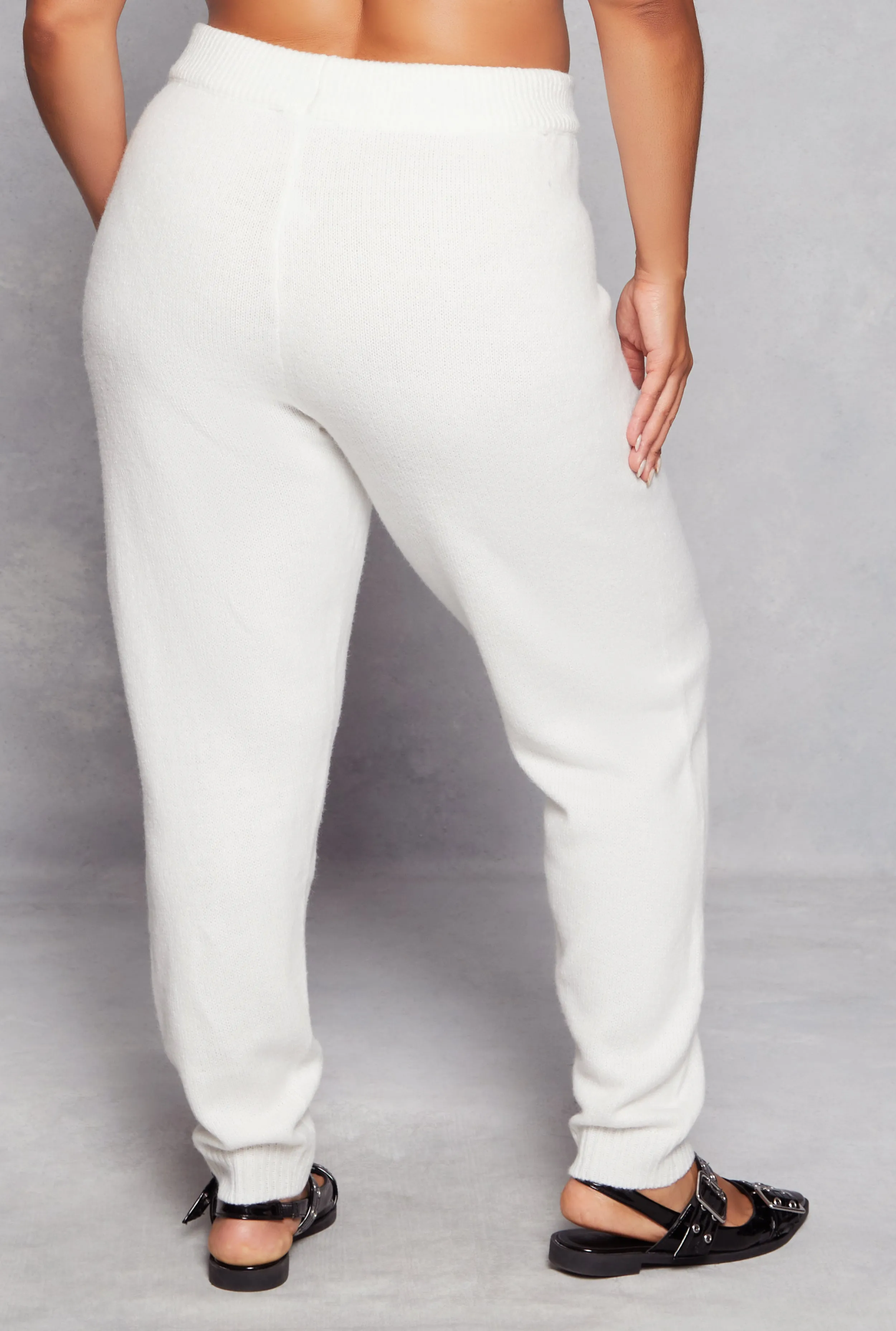 Plus Size Brushed Knit Drawstring Joggers sold by Rainbow product image thumbnail 3