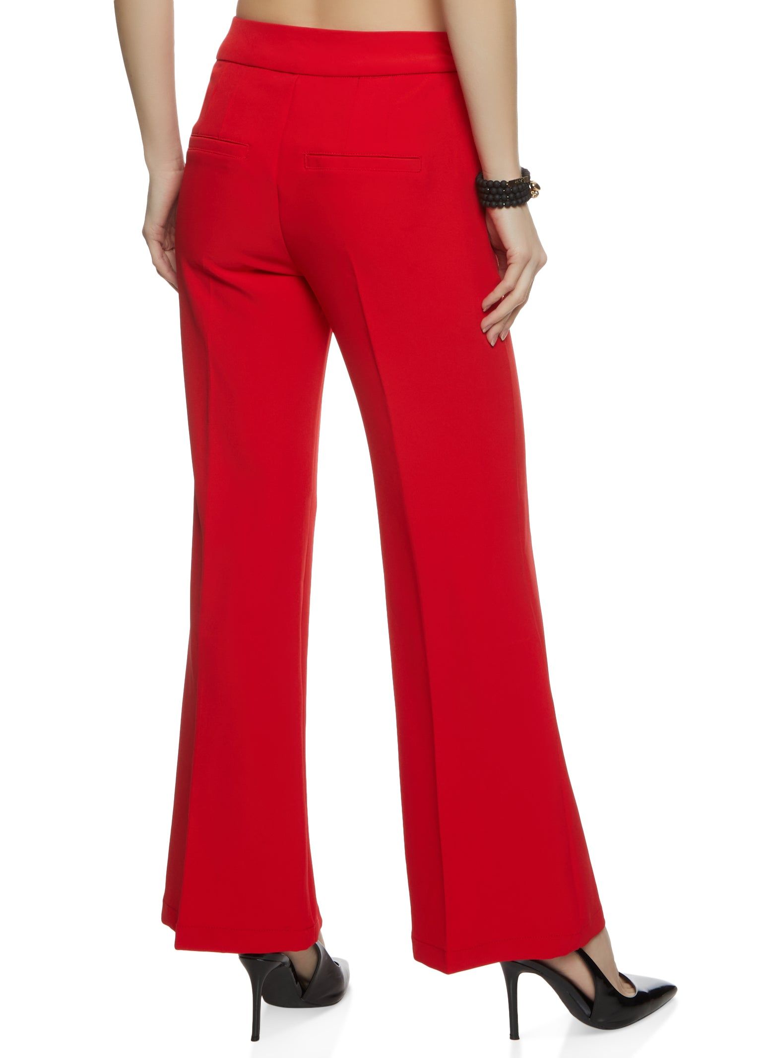 Crepe Knit High Waist Wide Leg Dress Pants sold by Rainbow product image thumbnail 2