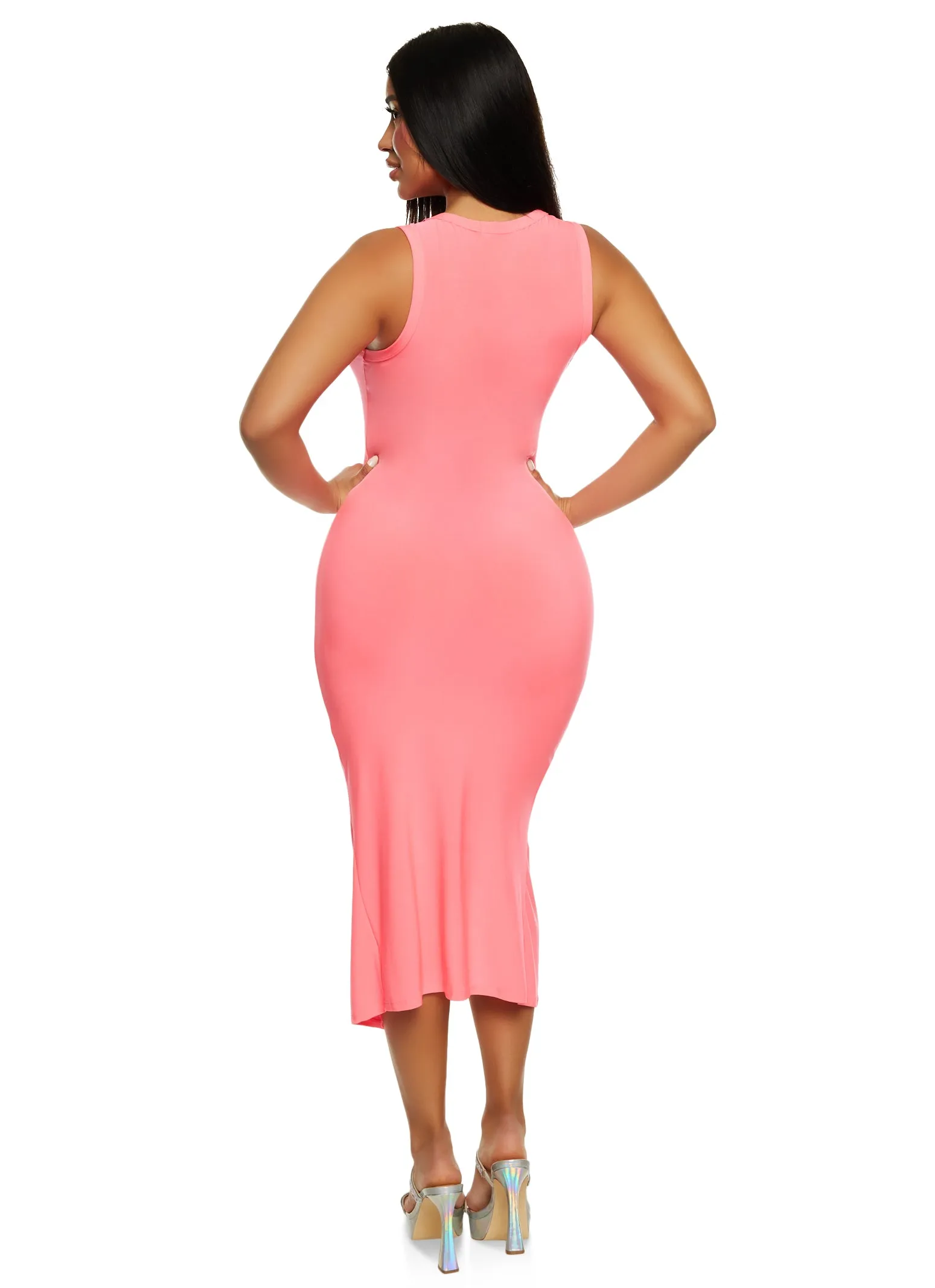 Haute Monde Ruched Button Front Midi Dress sold by Rainbow product image thumbnail 3