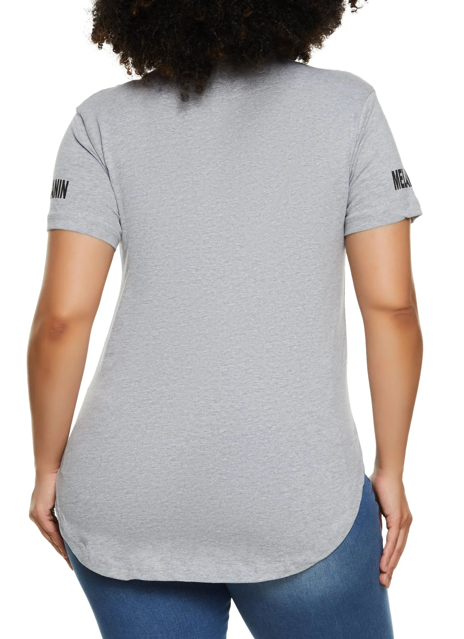 Plus Size Melanin Crew Neck Graphic Tee sold by Rainbow product image thumbnail 3