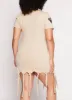 Plus Size Beyoutiful Graphic Knot Fringe Dress sold by Rainbow