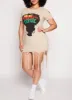 Plus Size Beyoutiful Graphic Knot Fringe Dress sold by Rainbow