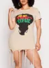 Plus Size Beyoutiful Graphic Knot Fringe Dress sold by Rainbow