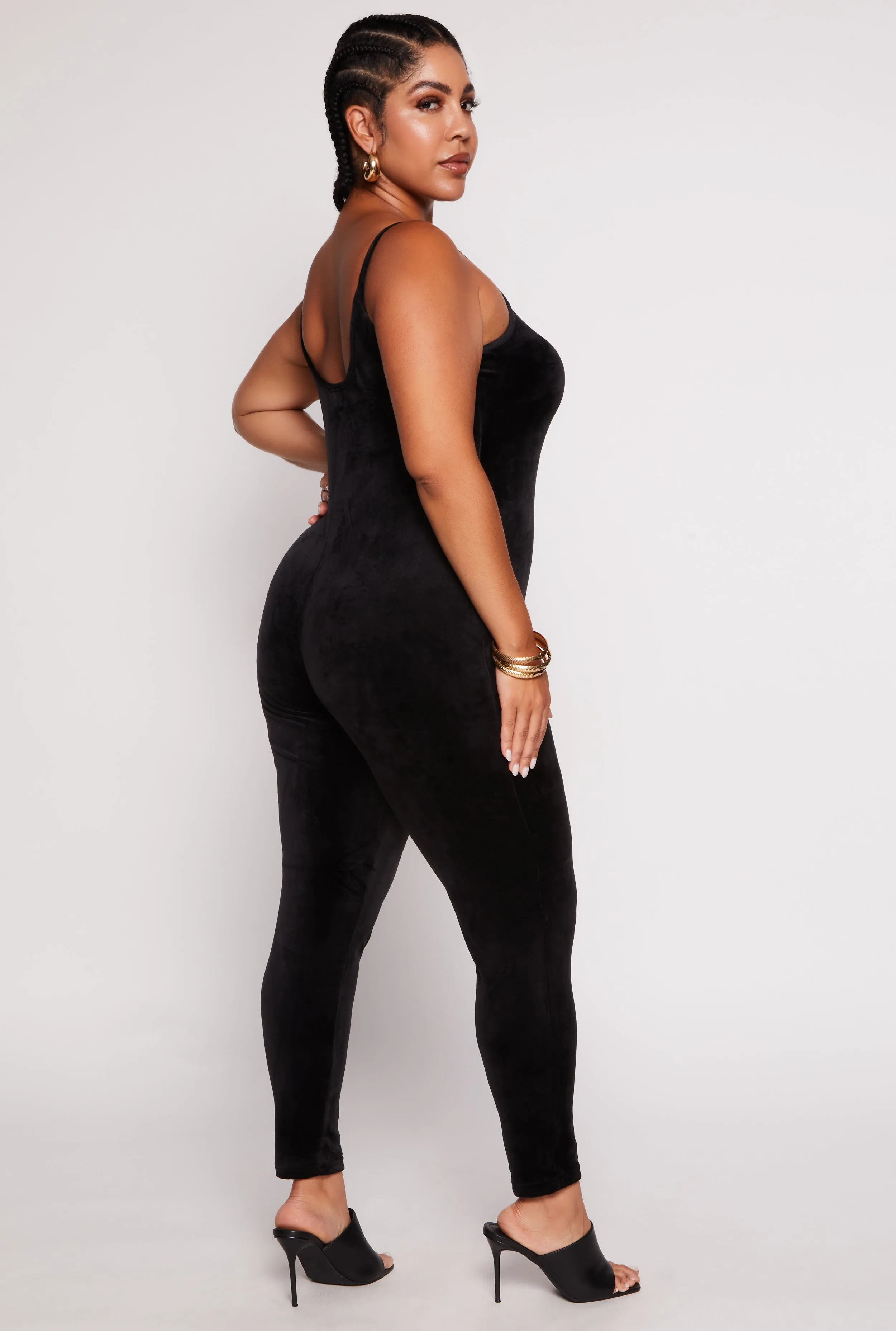 Plus Size Velour Cami Catsuit sold by Rainbow product image thumbnail 3