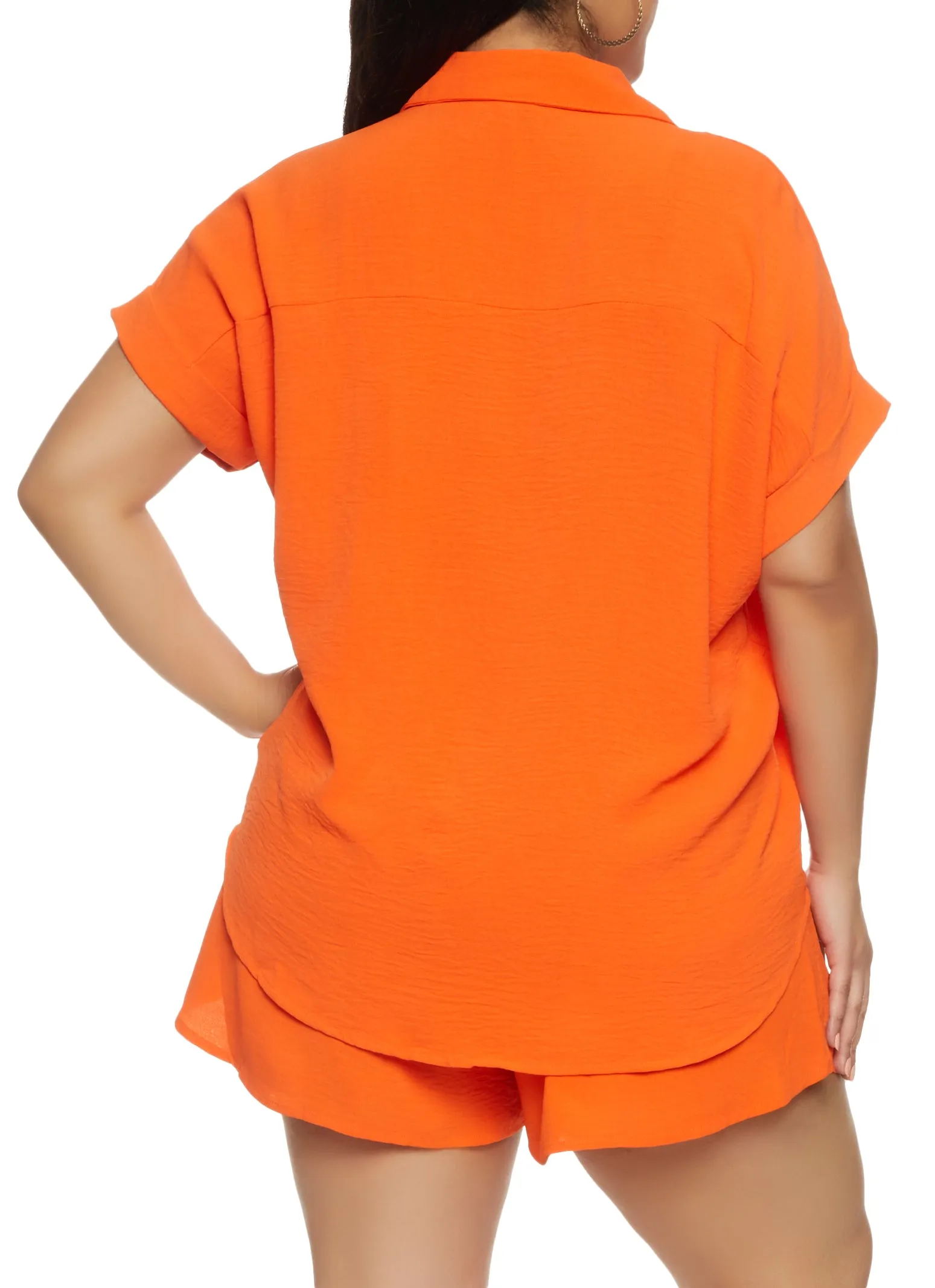 Plus Size Airy Button Front Shirt sold by Rainbow product image thumbnail 3