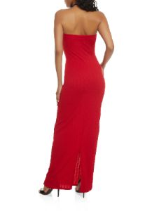 Textured Knit Maxi Tube Dress sold by Rainbow
