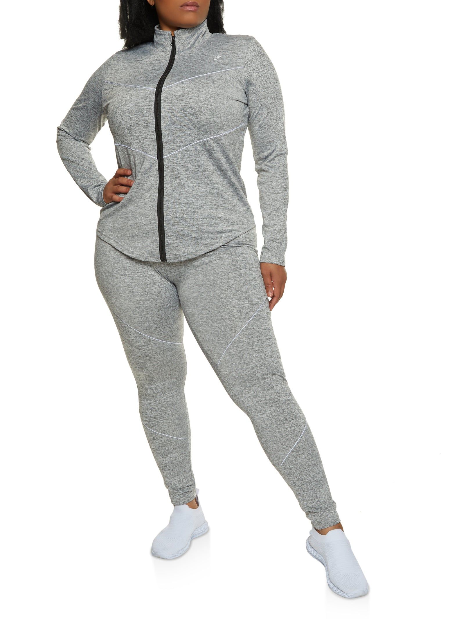 Plus Size Contrast Detail Track Jacket sold by Rainbow product image thumbnail 2