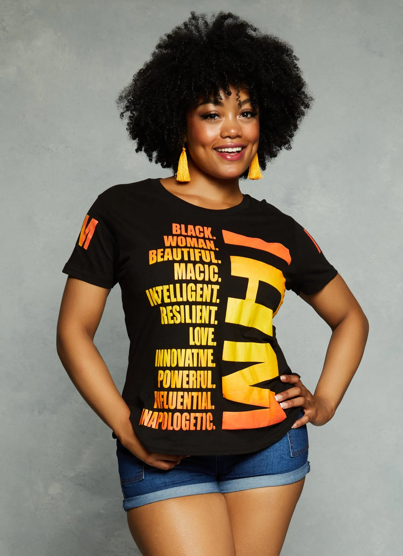 Plus Size I Am Resilient Graphic Tee sold by Rainbow