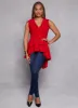 Sleeveless Button Down Tiered High Low Top sold by Rainbow
