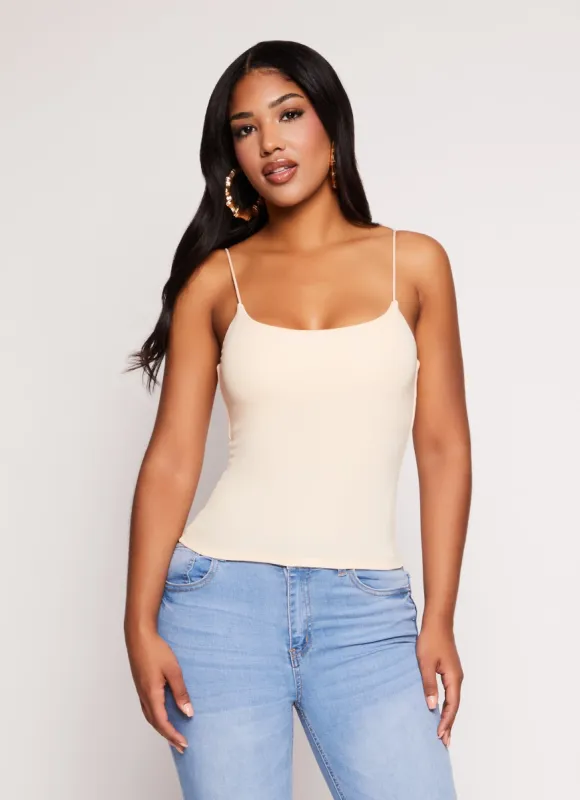 Sleeveless Scoop Neck Crop Tank Top sold by Rainbow