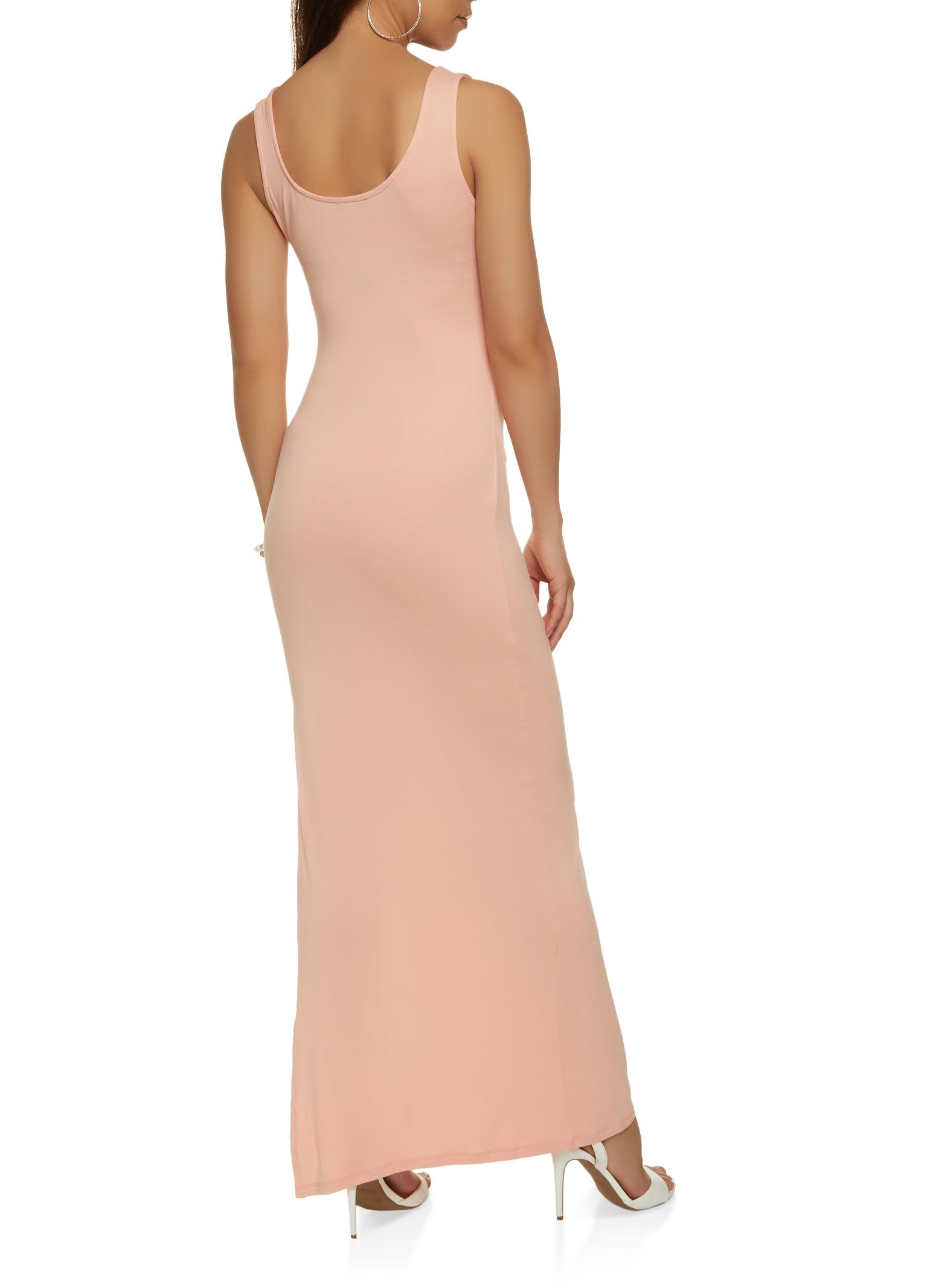 Solid Side Slit Maxi Dress sold by Rainbow product image thumbnail 3