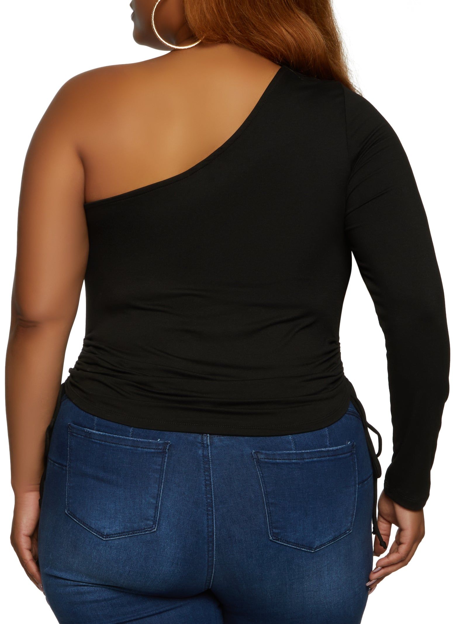 Plus Size Ruched One Shoulder Top sold by Rainbow product image thumbnail 2