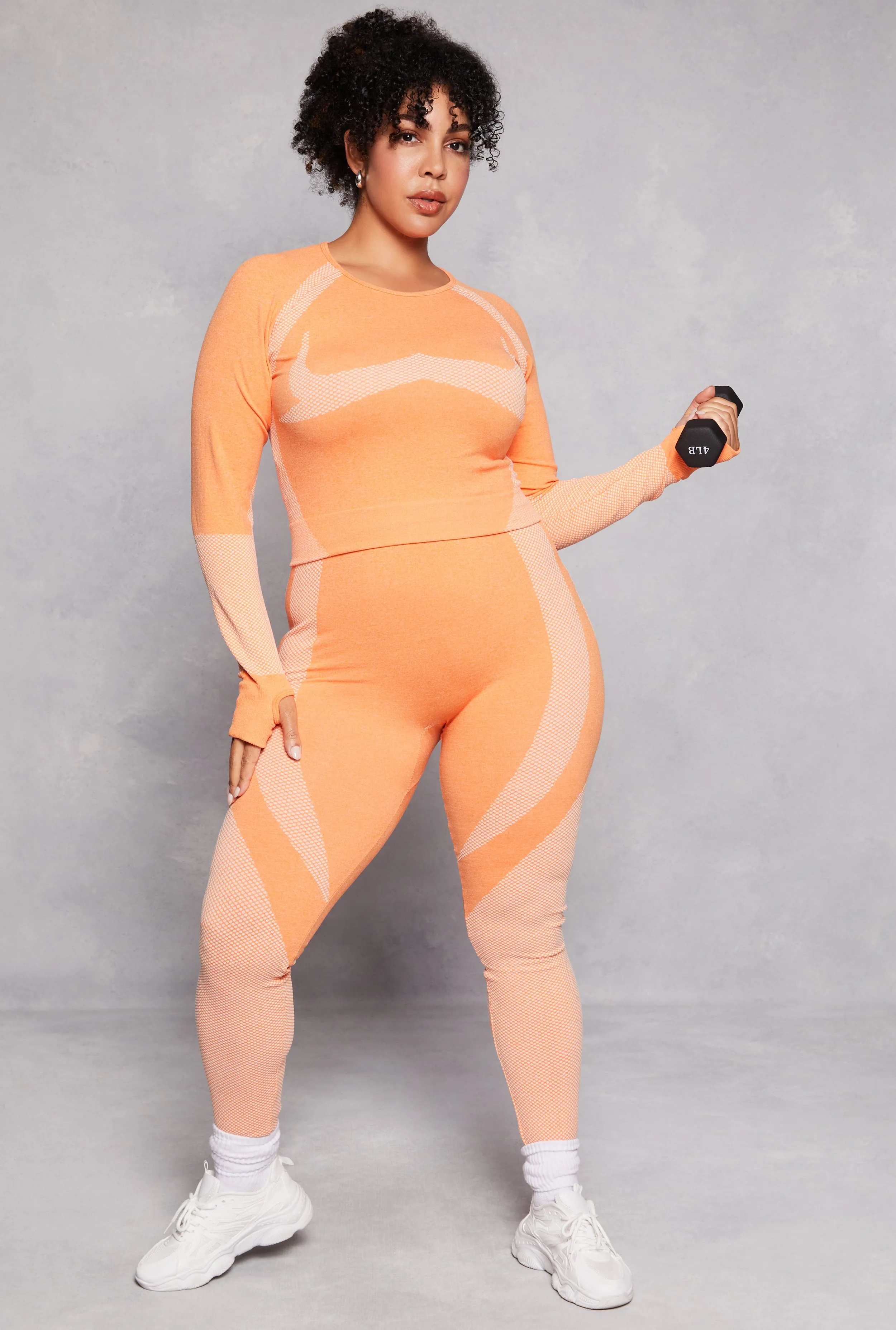 Plus Size Seamless Color Block Active Leggings sold by Rainbow