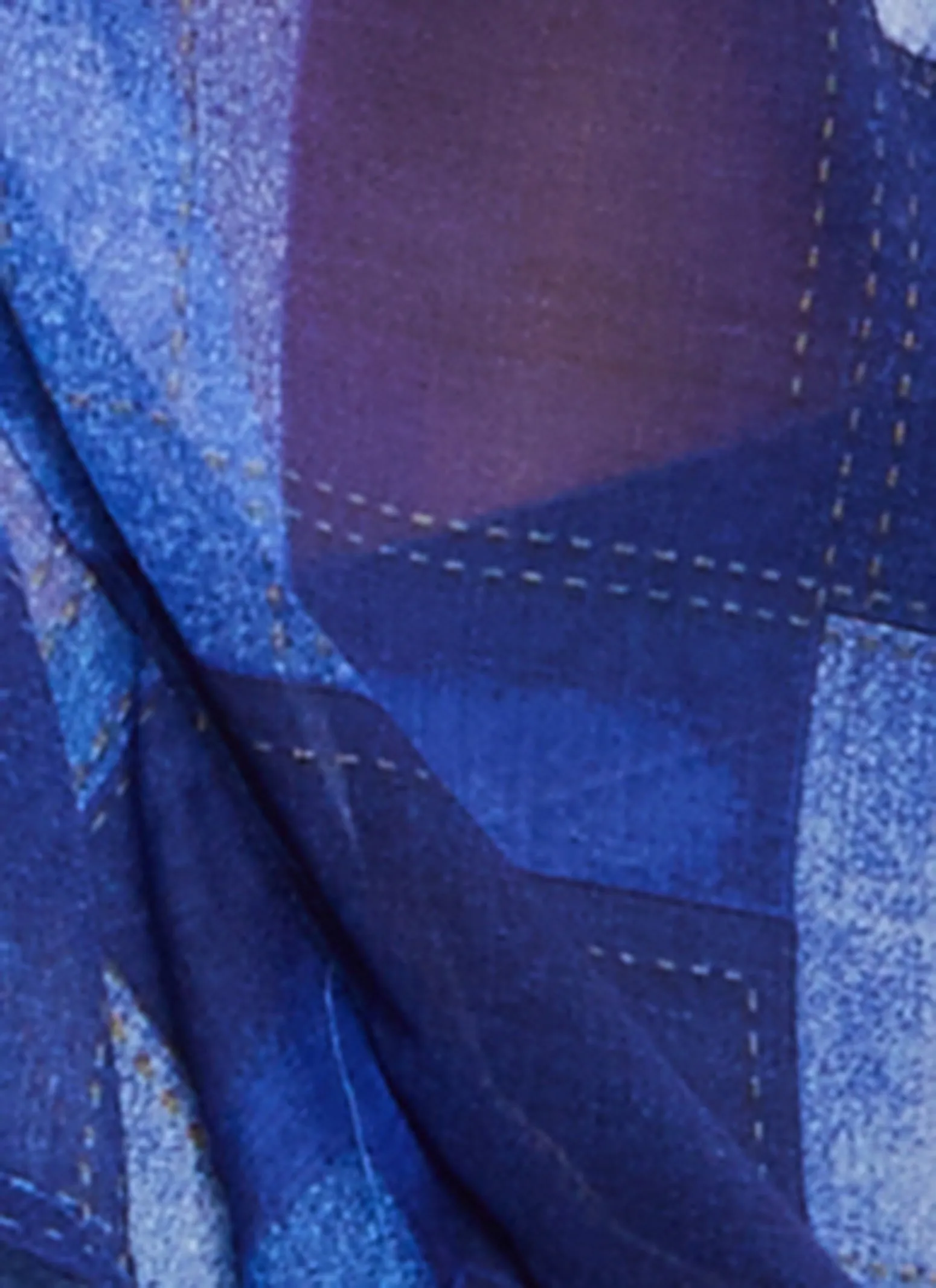 Plus Size Chiffon Patterned Tie Sleeve Tie Front Blouse sold by Rainbow product image thumbnail 4