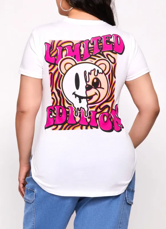Plus Size Limited Edition Bear Graphic Tee sold by Rainbow