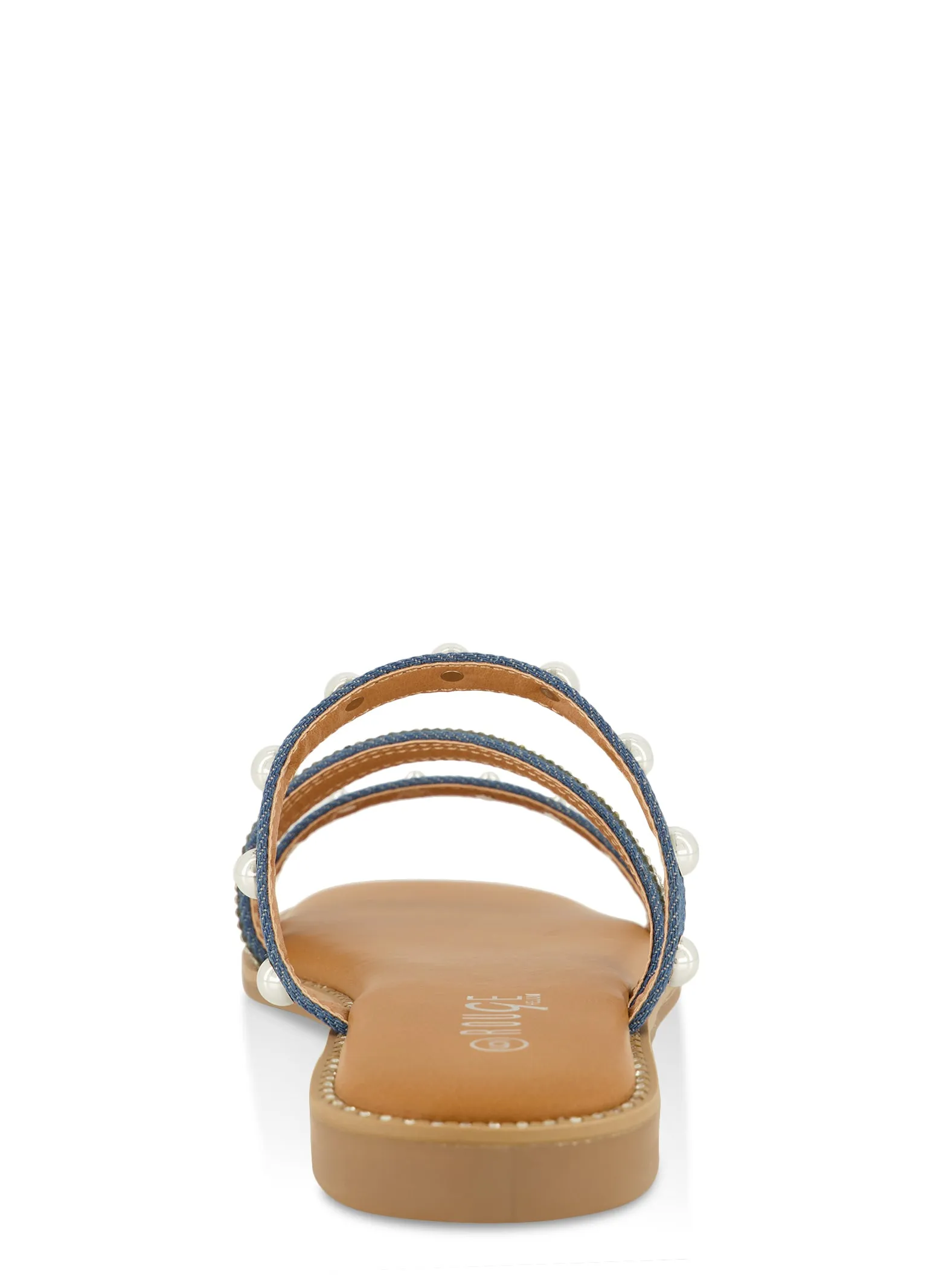 Rhinestone Studded Asymmetrical Strap Slide Sandals sold by Rainbow product image thumbnail 3