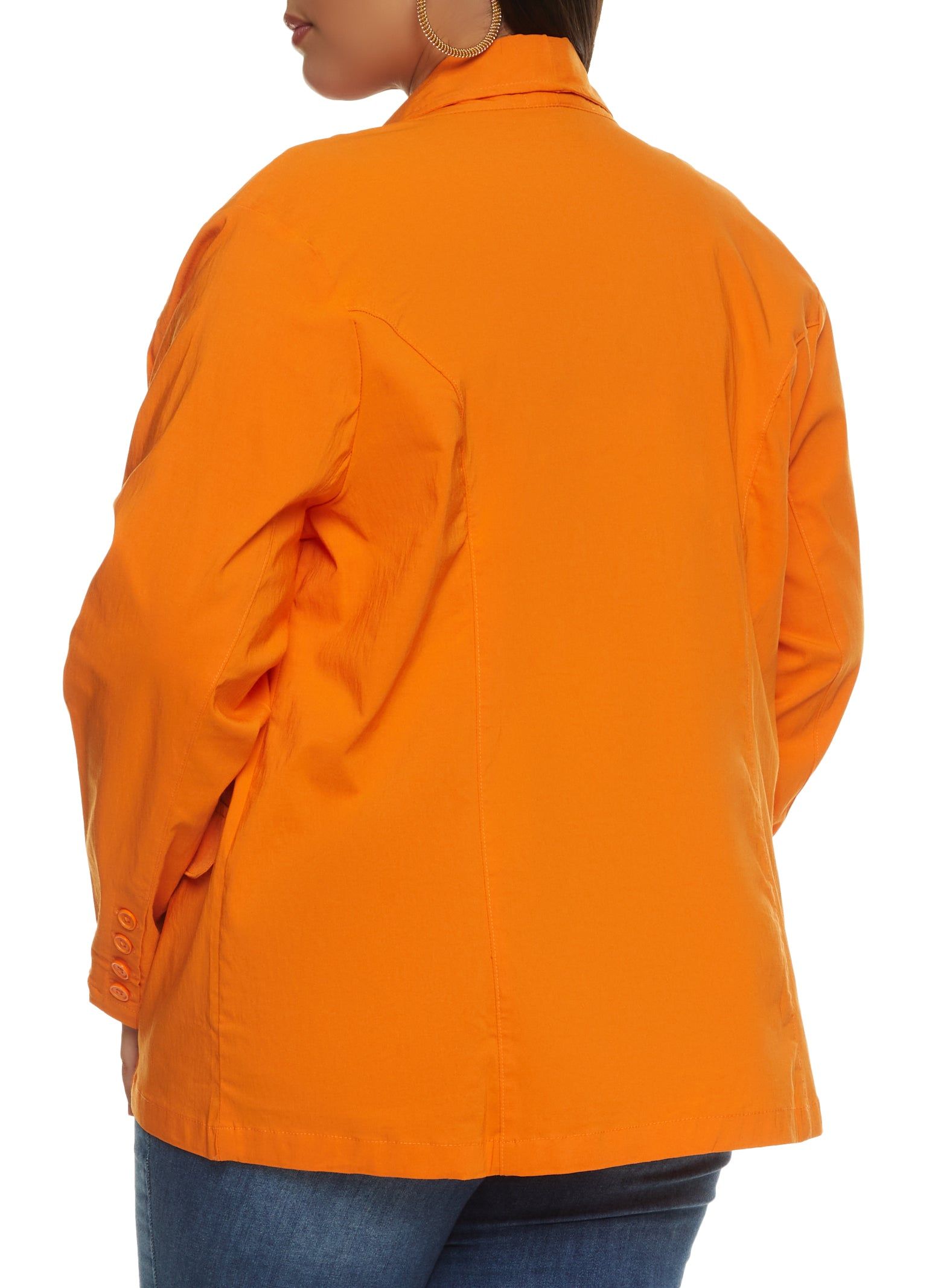 Plus Size Open Front Button Detail Blazer sold by Rainbow product image thumbnail 2