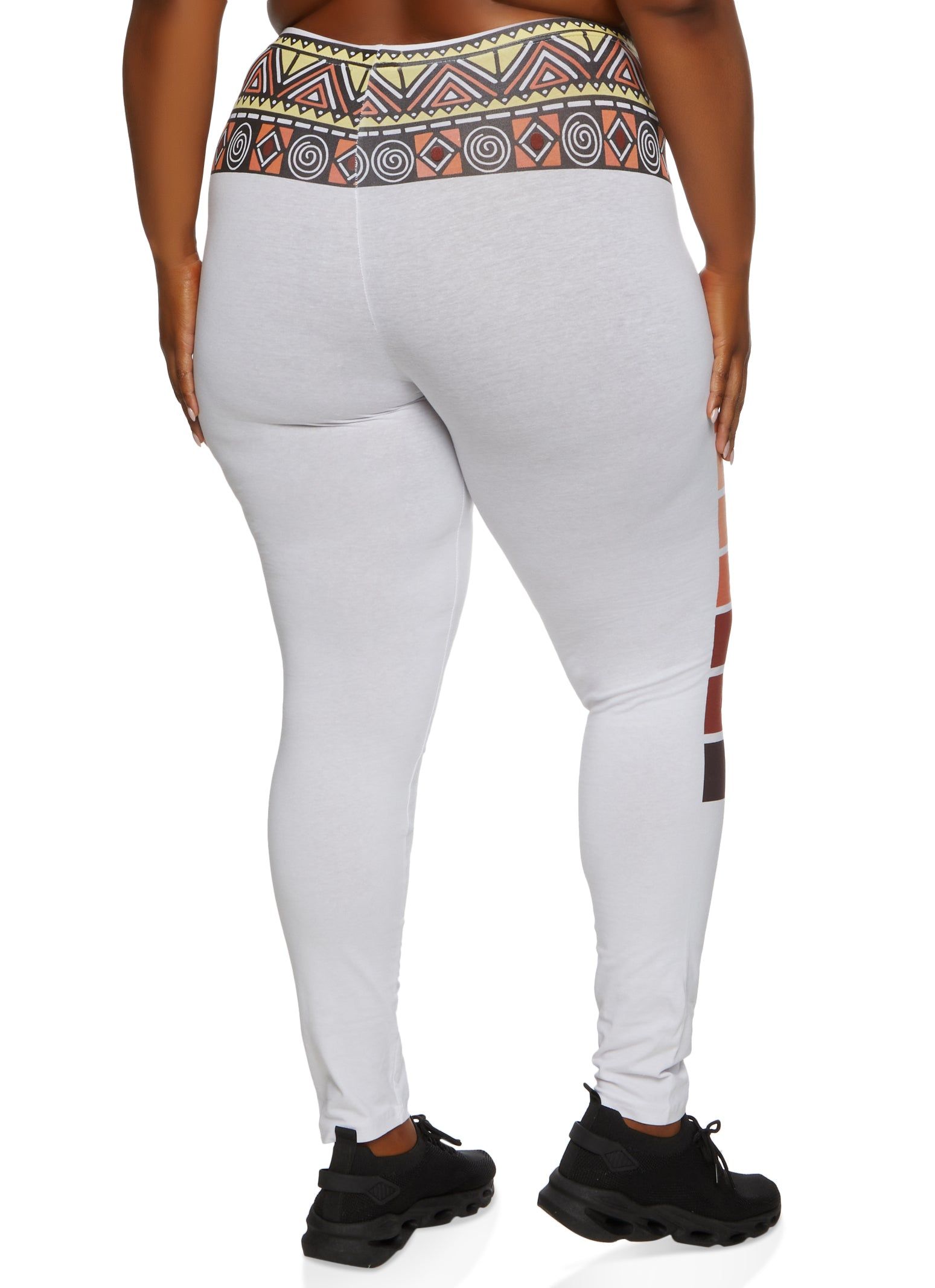 Plus Size Aztec Waist Melanin Leggings sold by Rainbow product image thumbnail 2