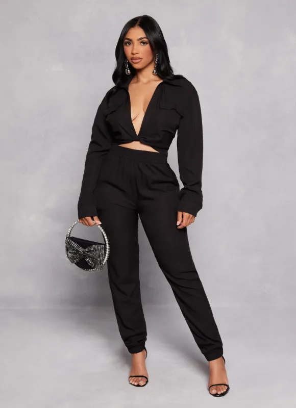 Pull On Tapered Leg Cargo Pants sold by Rainbow
