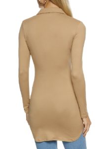 Button Front Long Sleeve Tunic Shirt sold by Rainbow