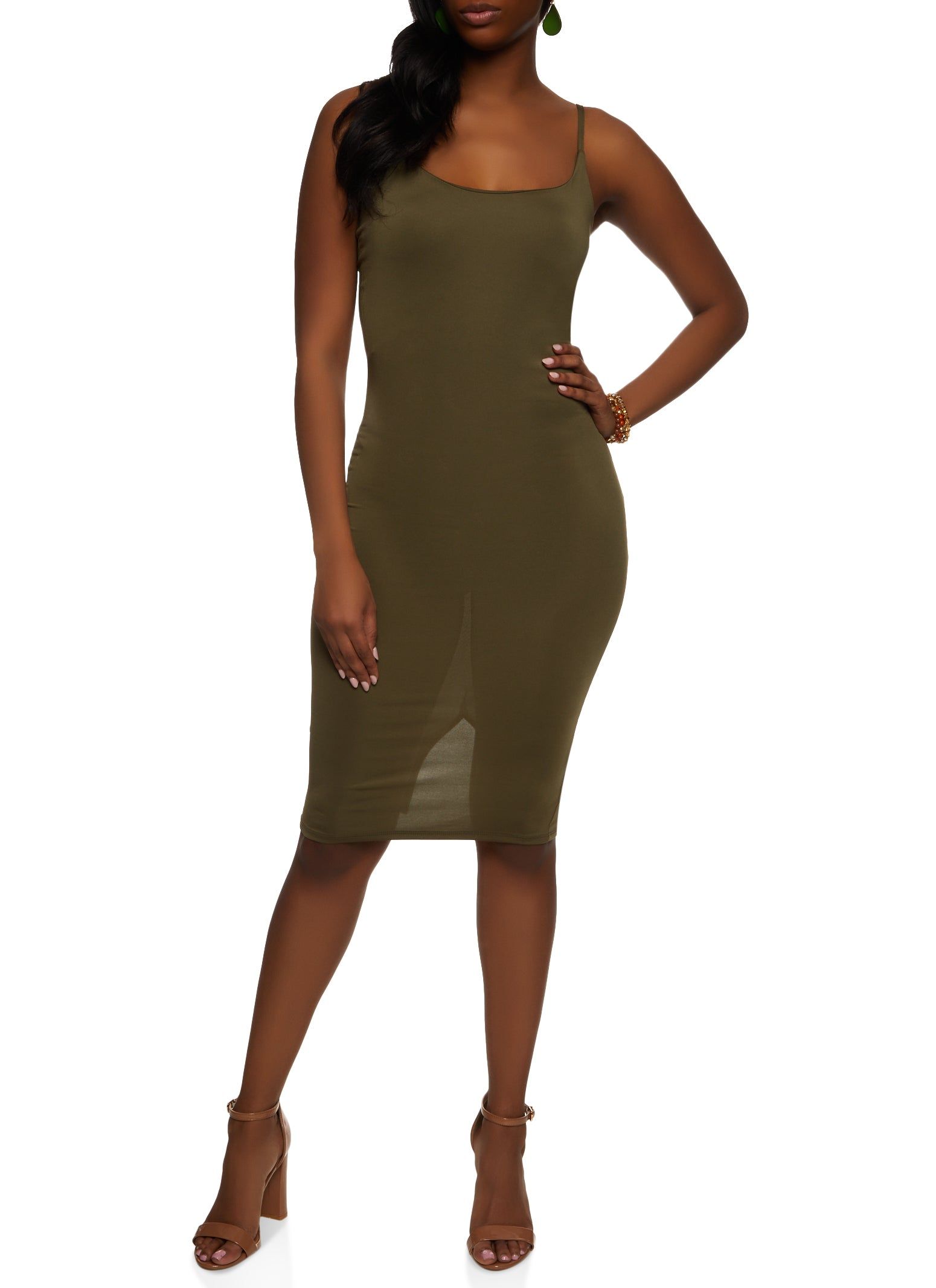 Scoop Neck Midi Cami Dress sold by Rainbow product image thumbnail 2