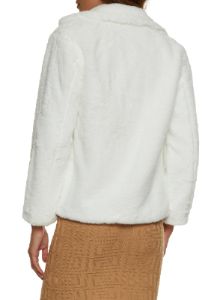Snap Button Front Faux Fur Jacket sold by Rainbow