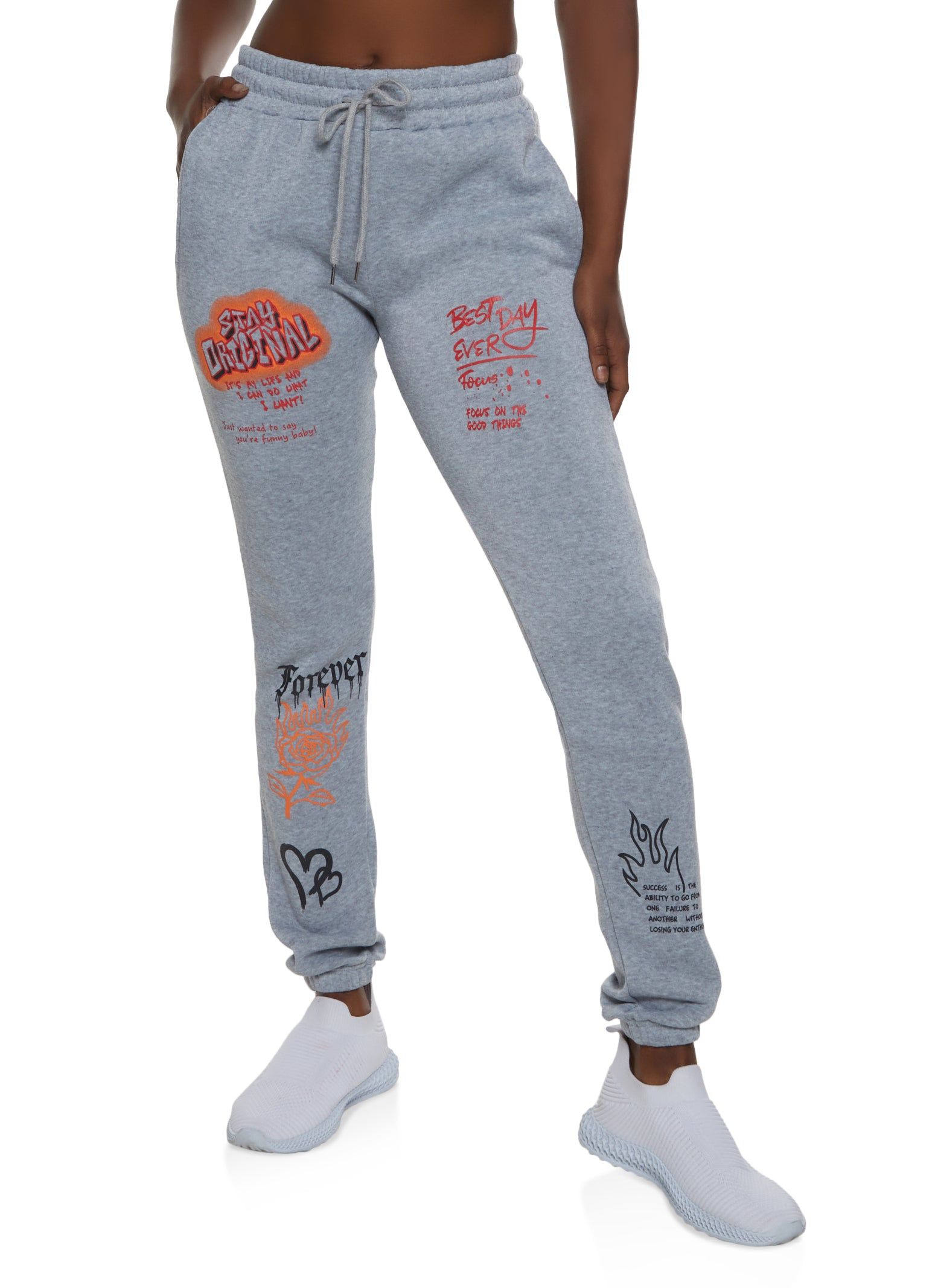 Graffiti Graphic Print Sweatpants sold by Rainbow
