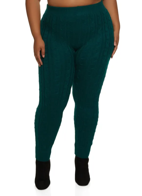 Plus Size Cable Knit Pants sold by Rainbow
