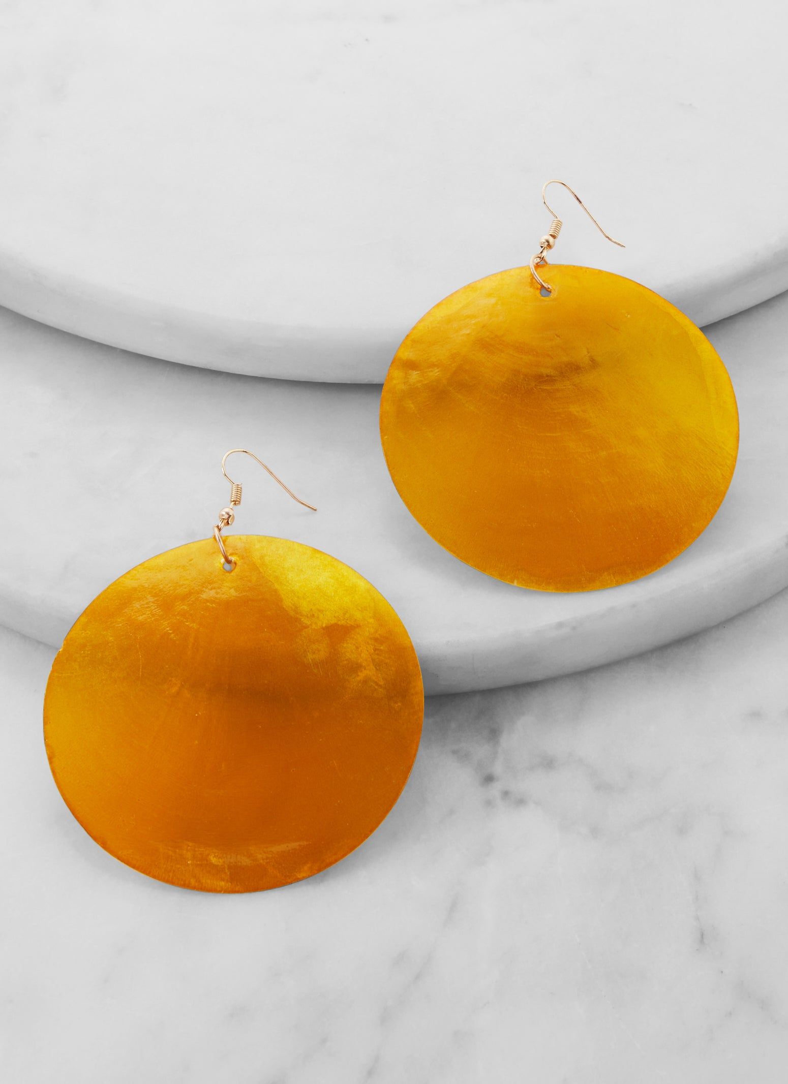 Round Shell Drop Earrings sold by Rainbow product image thumbnail 2