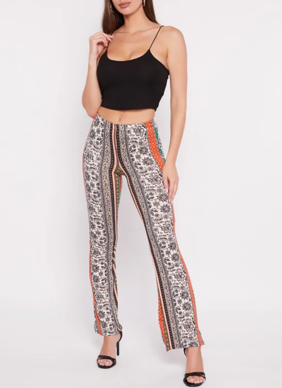 Floral Border Print Boho Pants sold by Rainbow
