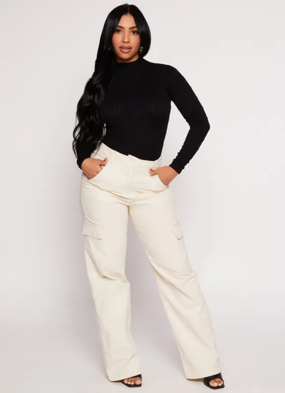 Twill Straight Leg Cargo Pants sold by Rainbow