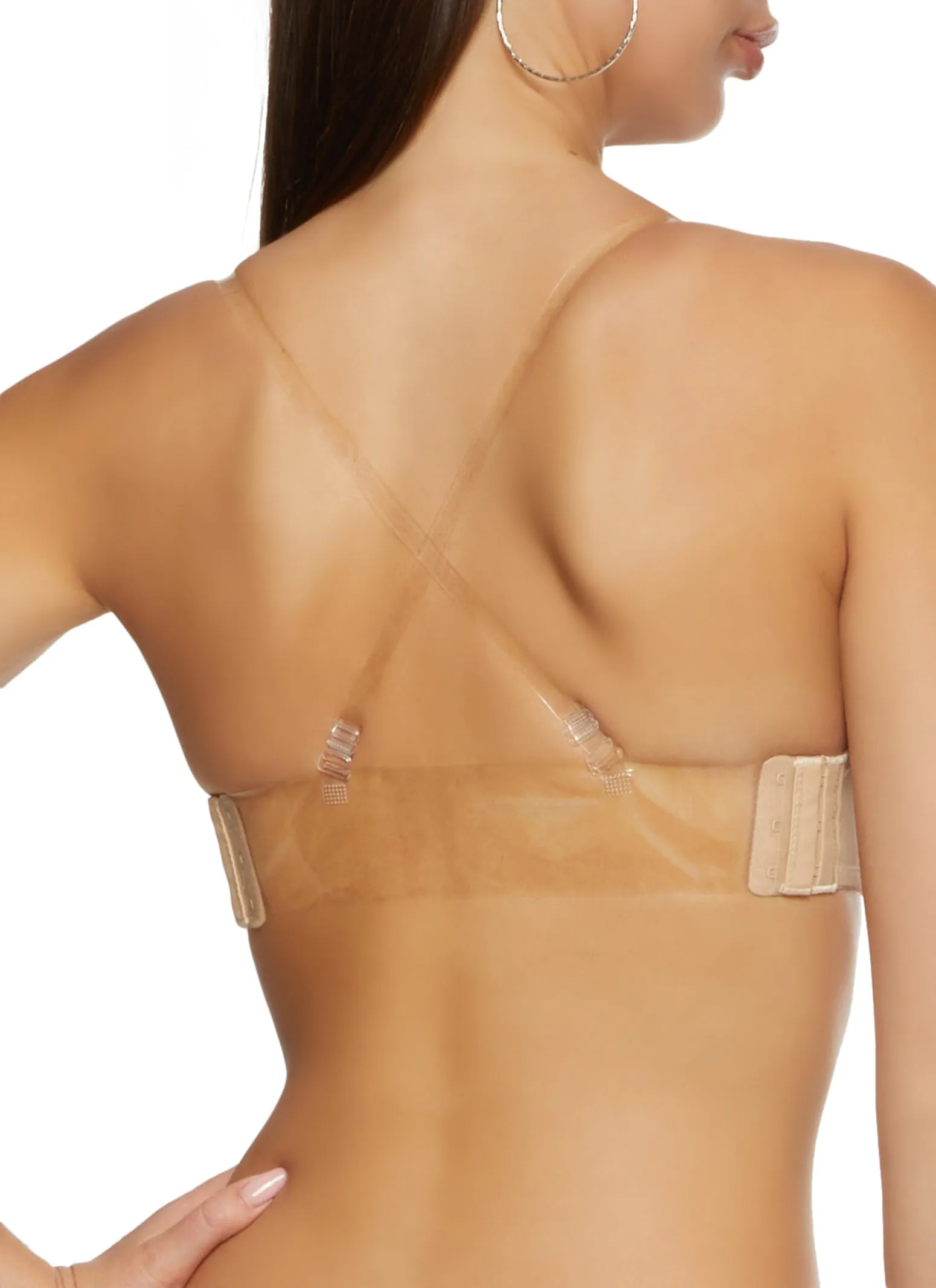 Solid Clear Back Strap Convertible Balconette Bra sold by Rainbow product image thumbnail 5