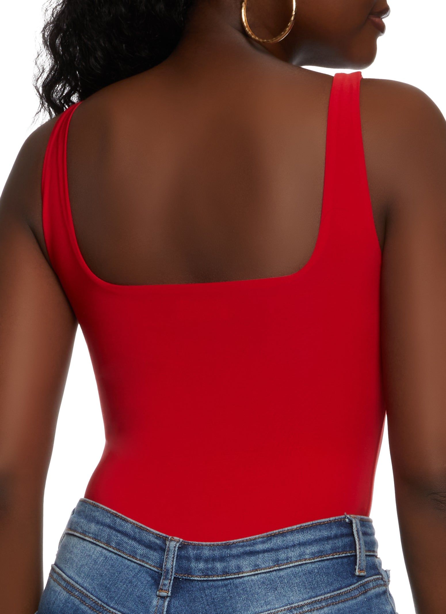 Solid Square Neck Bodysuit sold by Rainbow product image thumbnail 3