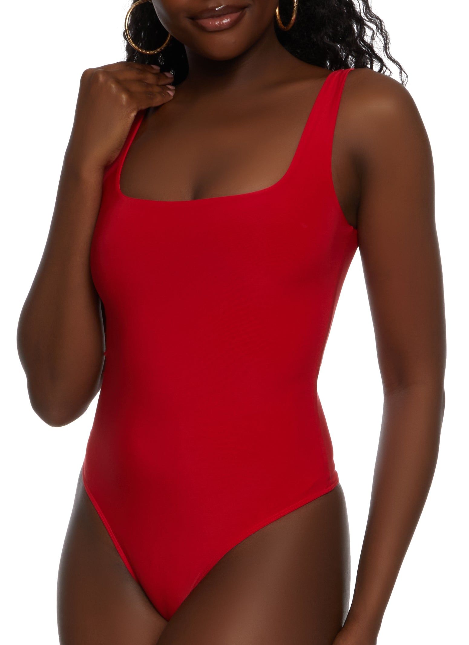 Solid Square Neck Bodysuit sold by Rainbow