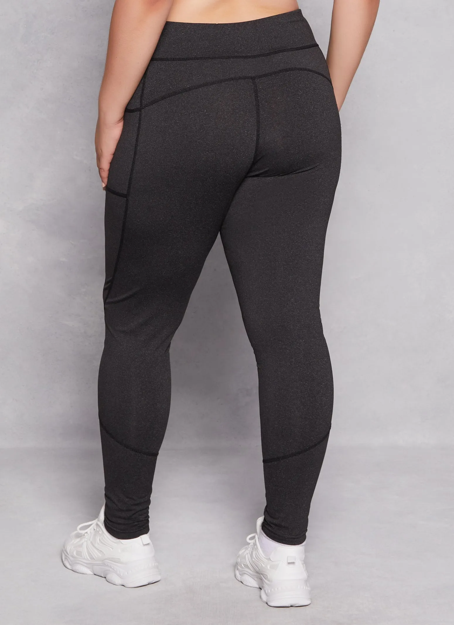 Plus Size Side Pocket High Waist Leggings sold by Rainbow product image thumbnail 3