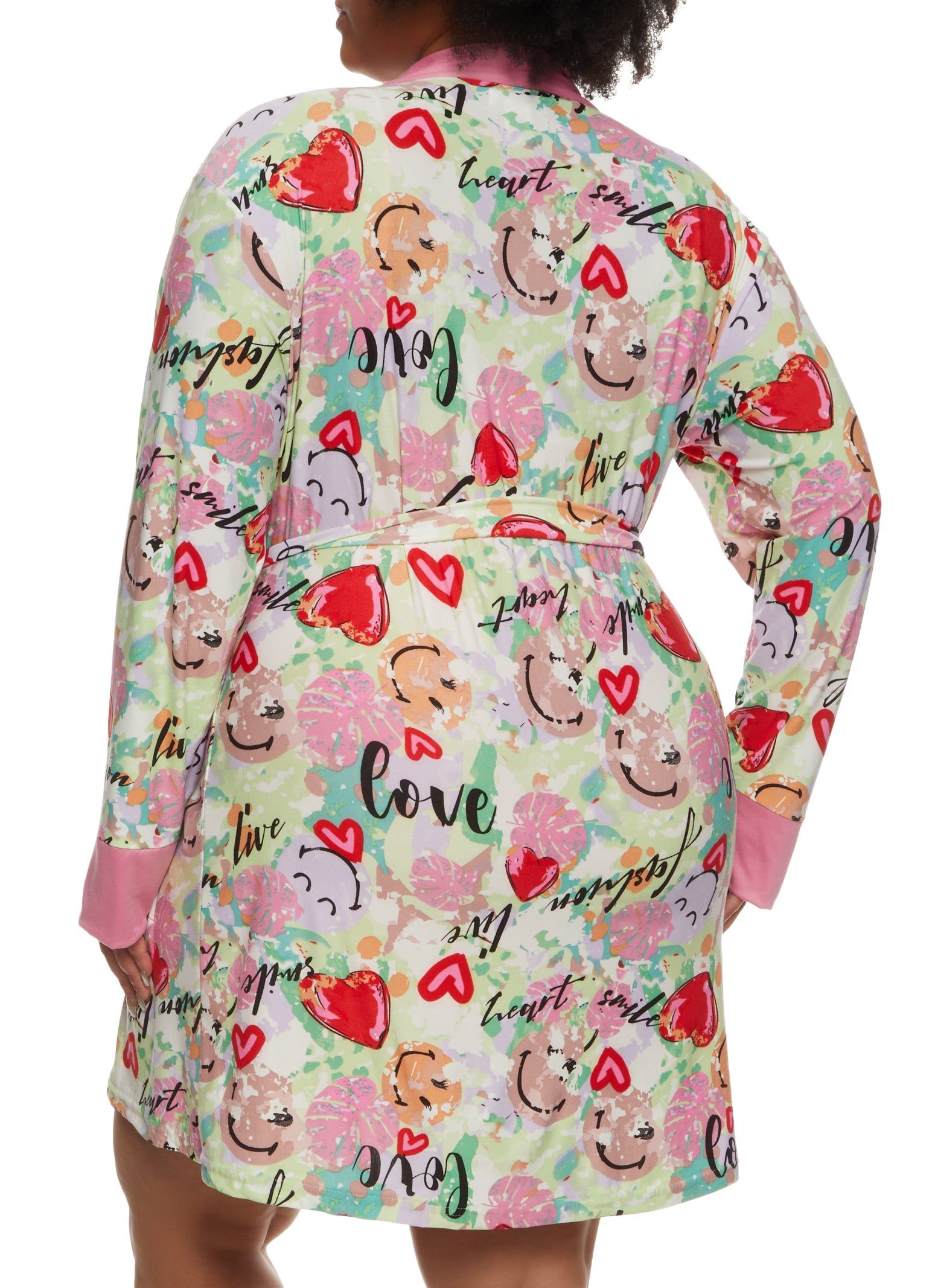 Plus Size Love Glitter Graphic Nightgown and Robe sold by Rainbow product image thumbnail 2