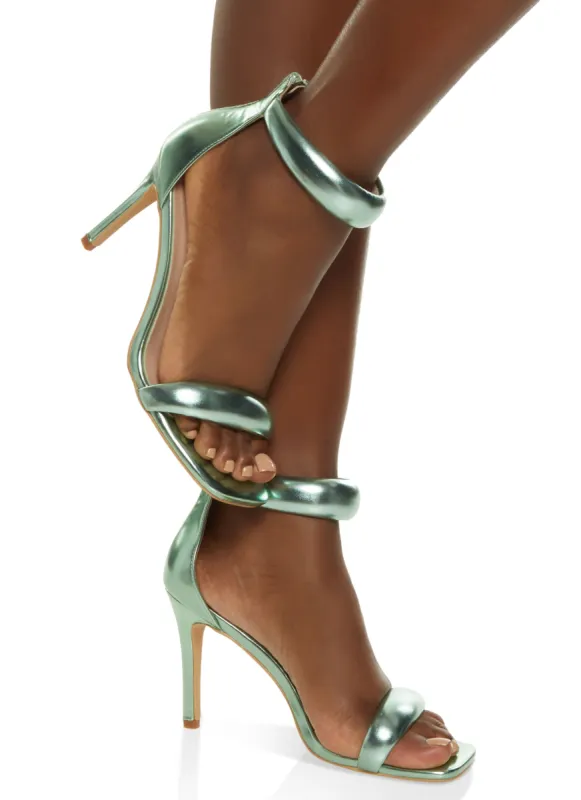 Puffy Ankle Strap High Heel Sandals sold by Rainbow