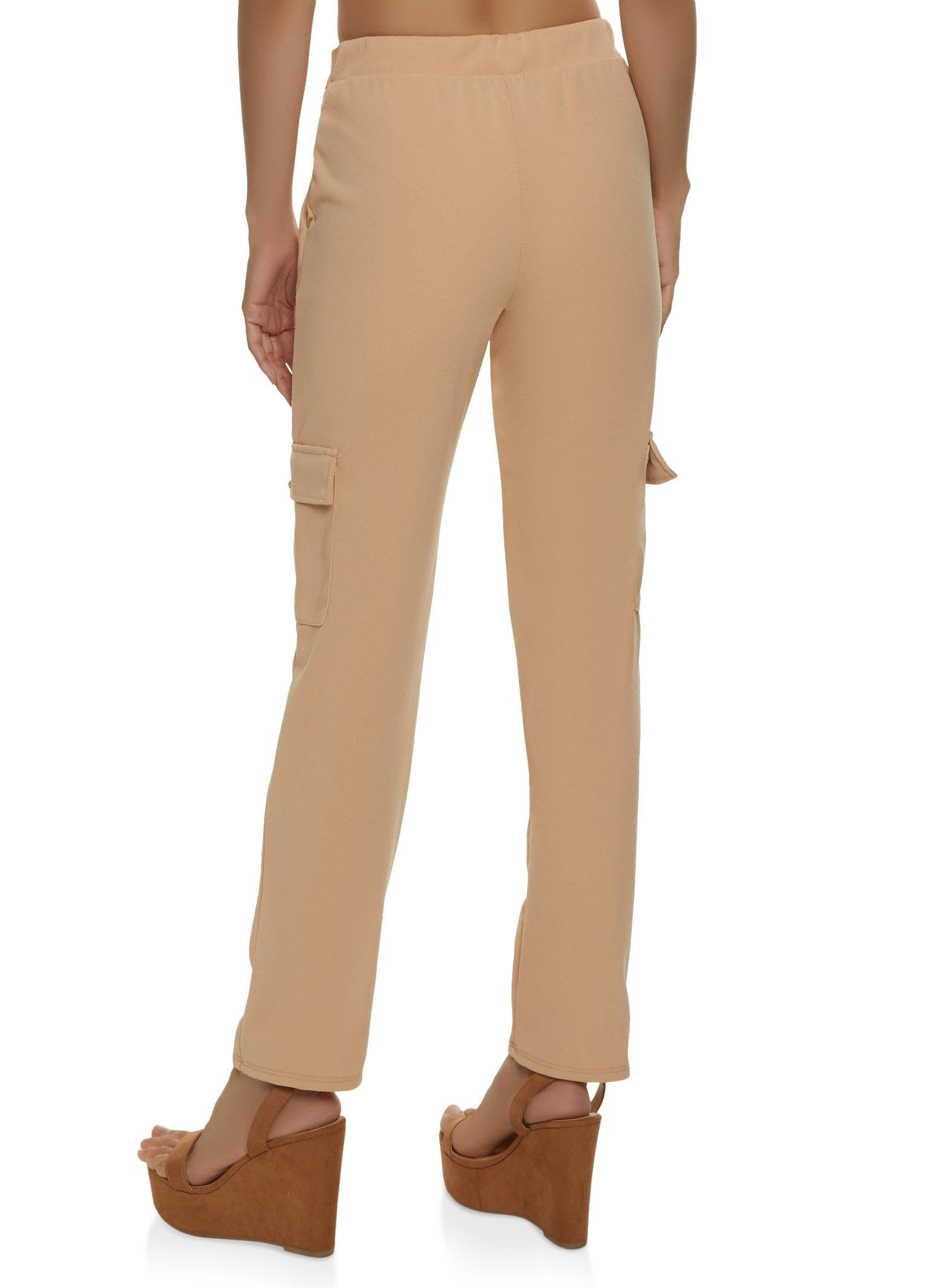 Crepe Knit Tie Waist Cargo Pants sold by Rainbow product image thumbnail 3